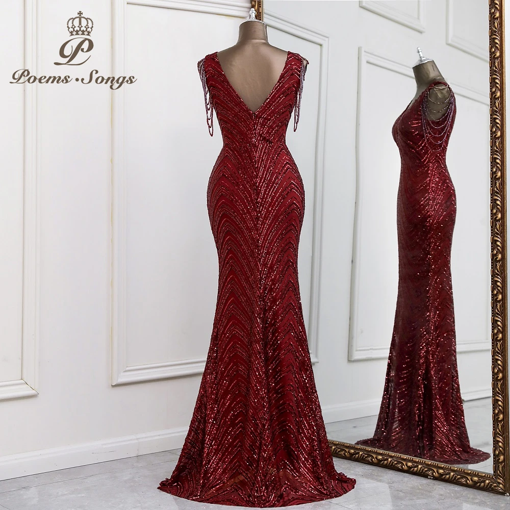 Gợi Cảm Nàng Tiên Cá VÁY ĐẦM DẠ Vestidos Elegantes Para Mujer De Noche Largo Soiree De Mariage Áo Dây Femme Vestidos Quần Sịp Đùi Thông Hơi