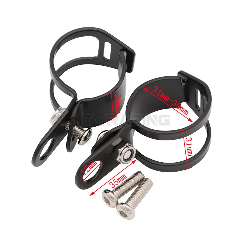 31mm-39mm Universal Motorcycle Modified Turn Signal Light Bracket Fork Mount Clamp Indicator Holder