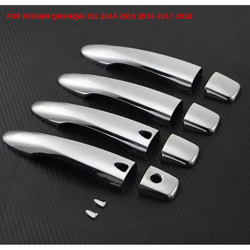 

FOR NISSAN QASHQAI J11 2014-2018 ABS CHROME Car door protector Handle and inner door Bowl Decoration cover trim accessories