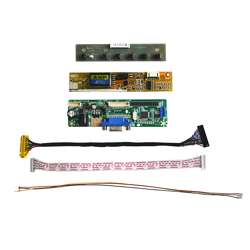 Kit de placa controladora de vídeo lvds vga, para tela lcd 17.1 polegadas lvds 1920x1200