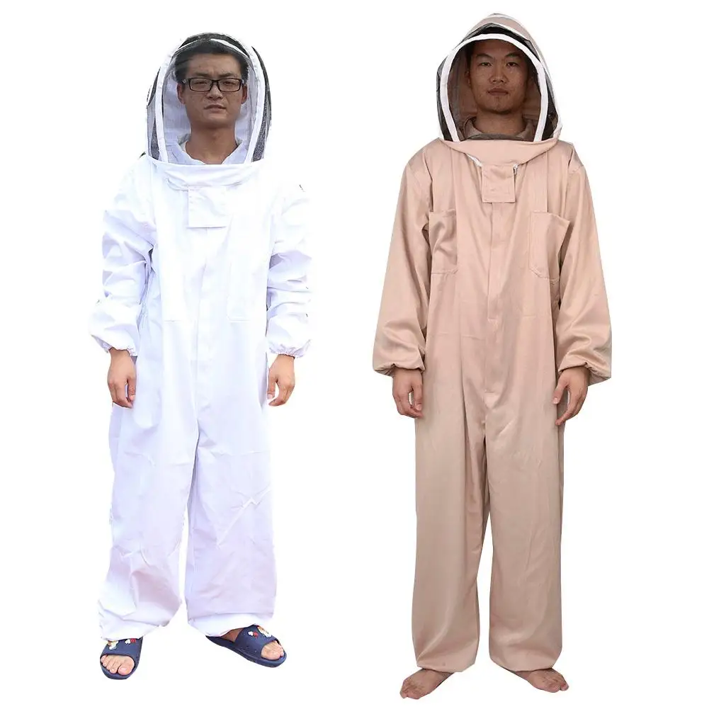 

2021 Hot Sale Siamese Beekeeping Suit With Face Mask Thick Beekeeping Protective Suit For Beekeeper Beginners