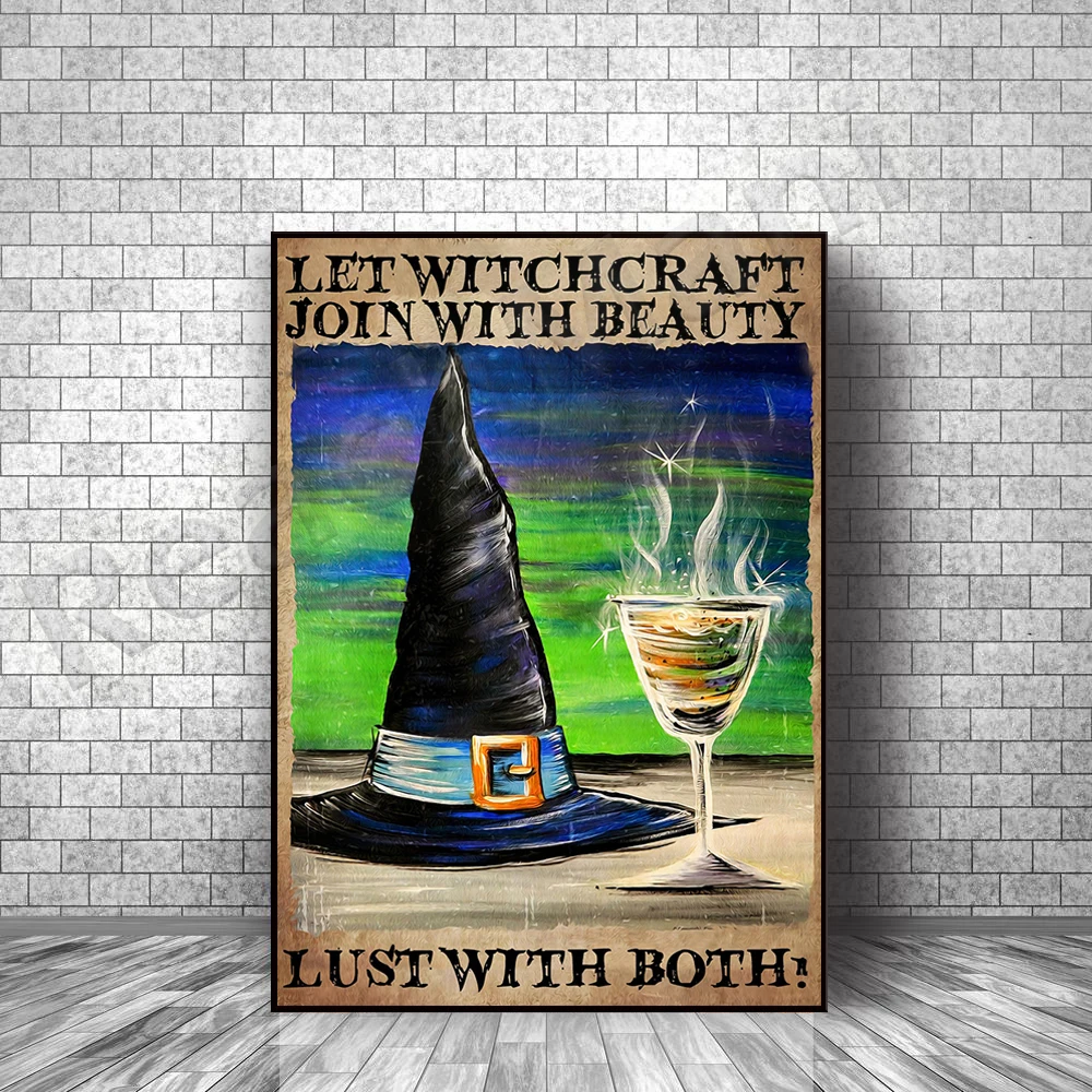 

Let witchcraft and beautiful desire join the poster, witch poster, witch art, witch gift print decoration, witchcraft