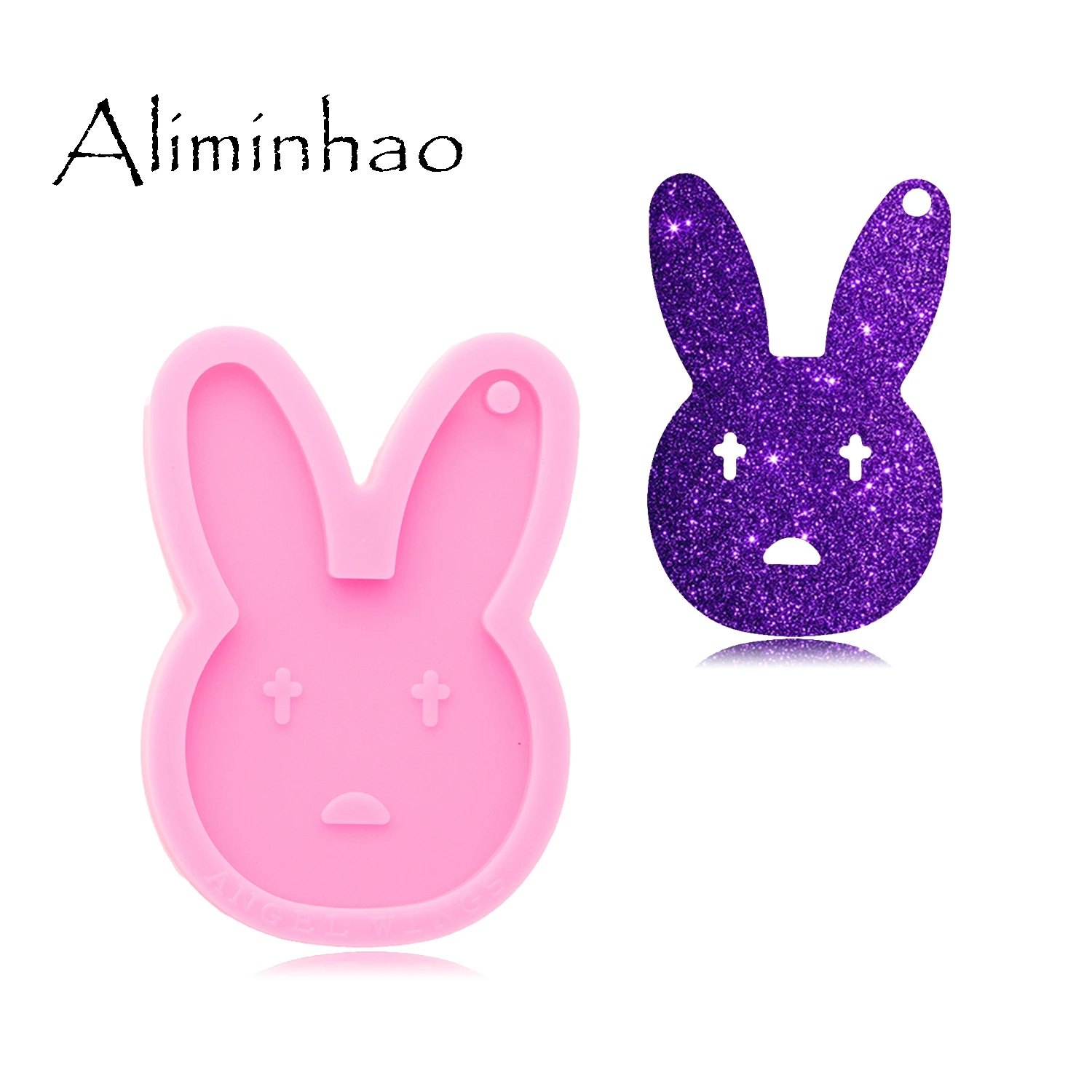 DY0832 Super Shiny Rabbit Resin Molds - Epoxy Silicone Molds - Silicon Mold Making Keychain Accessories - Epoxy Resin Moulds