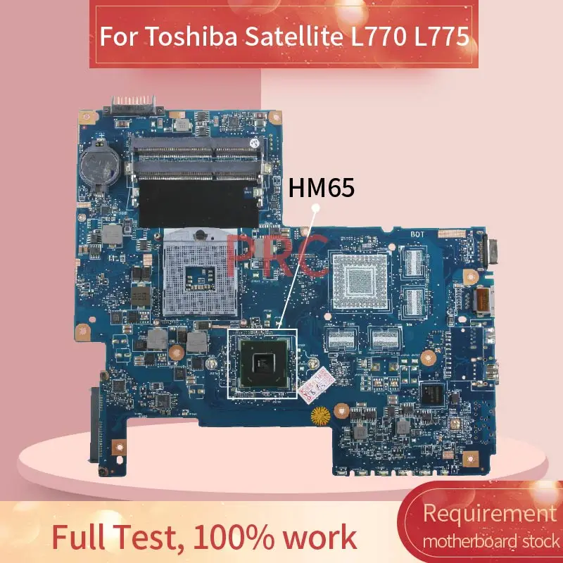 

H000032380 For Toshiba Satellite L770 L775 Laptop motherboard HM65 PGA 988B DDR3 Mainboard