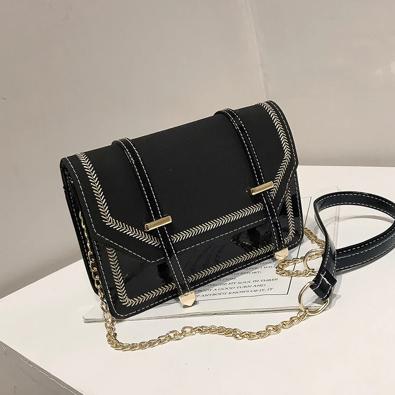 Female 2021 new Korean fashion chain messenger small square bag retro simple single shoulder bag