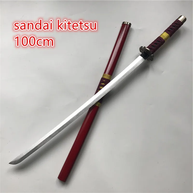 Roronoa Zoro Sword Weapon Anime Cosplay Armed Katana Espada Wood Ninja Knife Samurai Sword Prop Toys For Teens 100cm