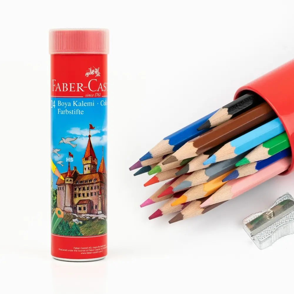 

FABER CASTELL KURUBOYA KALEMİ METAL TÜP 24 RENK (5173116524) CANLI VE PARLAK RENKLERLE RESİM ÇİZME VAKTİNİZE KEYİF KATIN