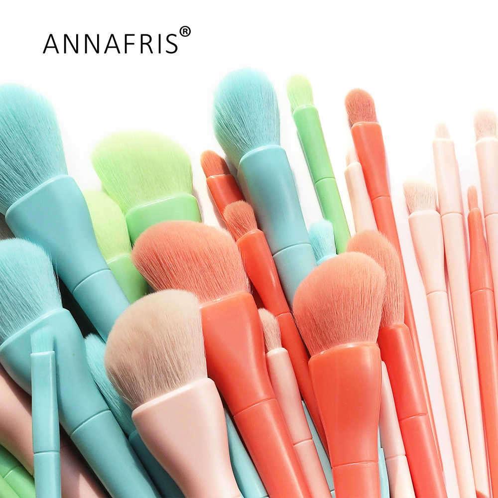 Annafrs – ensemble de pinceaux pour fard à paupières, poudre libre, fond de teint, Blush, correcteur, Super doux, outil de maquillage professionnel, 10 pièces