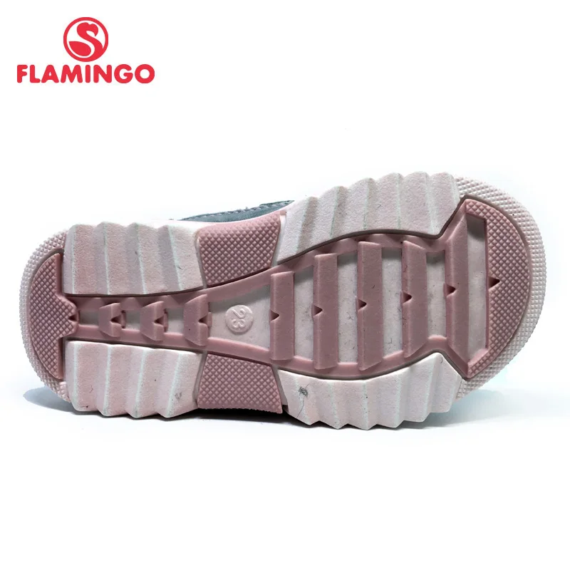 Flamingo outono feltro alta qualidade cinza botas infantil tamanhos 22-27 sapatos antiderrapantes para meninas frete grátis