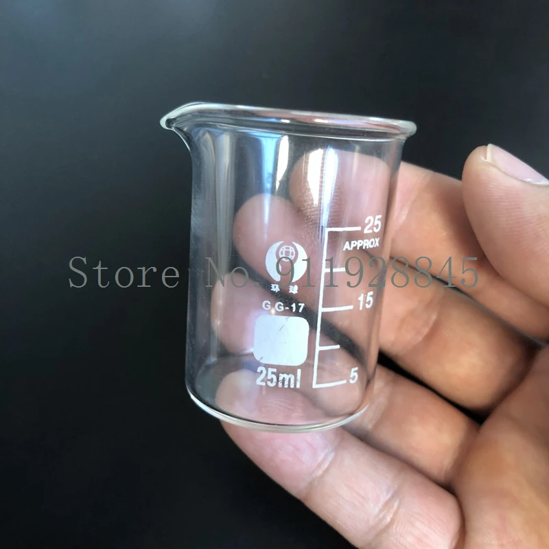 Bécher en verre borosilicaté de laboratoire, haute température, tasse à mesurer à l\'échelle 02/10/2018, équipement de laboratoire, 5ml-300ml