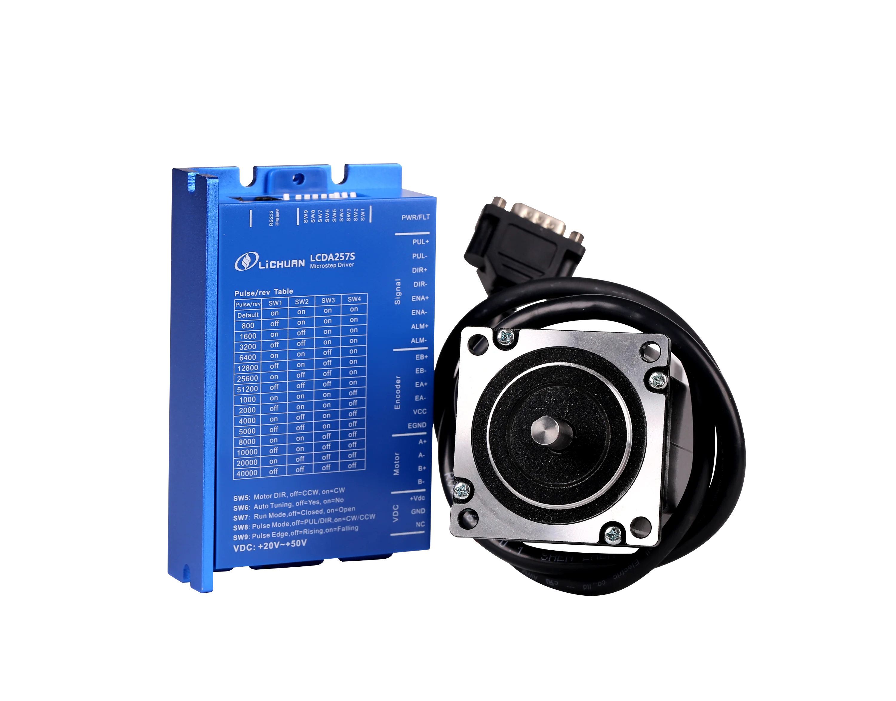 Lichuan nema 23 cnc stepper motor 2nm LCDA257S+LC57H276 2phase closed loop stepper driver system