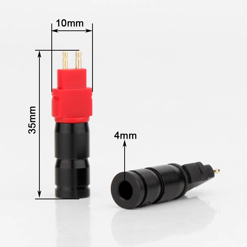 

Preffair 2 Pair Gold Plated Earphone Pin o Jack Cable Wire Connector Metal Plug for HD650 HD600 HD580 HD25 HiFi Headset