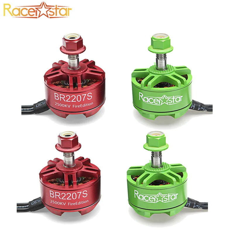 Racerstar-Moteur sans balais pour importateur RC quadrirotor multirotor, édition vert/rouge, 2207 BR2207S, 1600KV, 2200KV, 2500KV, 3-6S, pièces RC