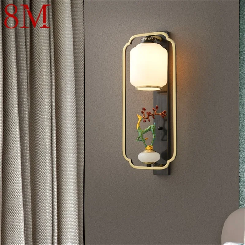 

8M Copper Home Wall Lamps Fixture Indoor Contemporary Luxury Design Sconce Light For Living Room Corridor