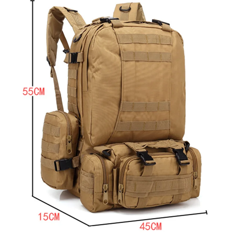 Camuflagem ao ar livre saco tático, grande combinação mochila, pano oxford, trekking, montanhismo, viagem, novo, 2022, 2024