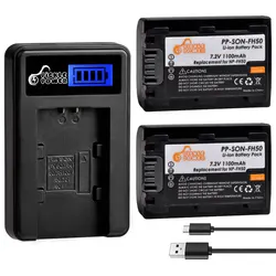NP-FH50 Battery for Sony HX1 HX100 HX200 A230 A290 A330 A390 CX100E CX500E CX520E HC9E SR11E SR TG3 TG5 TG7 + Charger