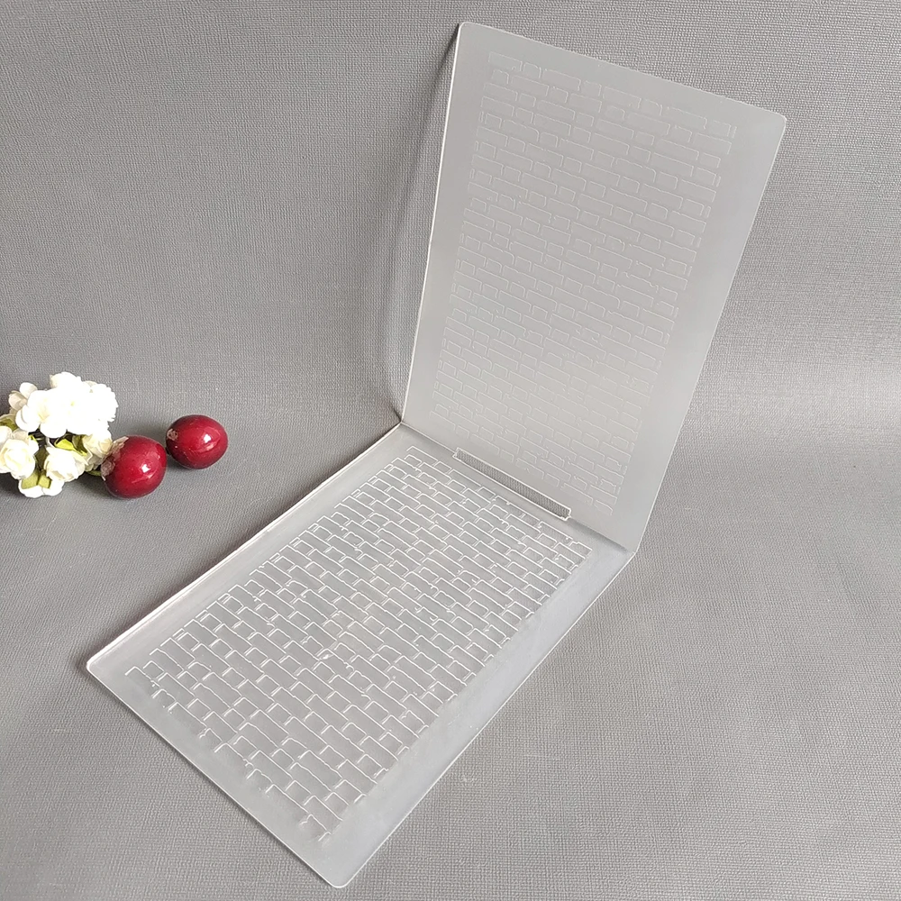 3D Wall Tiles Embossing Folder Design For DIY Paper Cutting Dies Scrapbooking Card Making Plastic Plate Size 10.5*14.5cm image 6