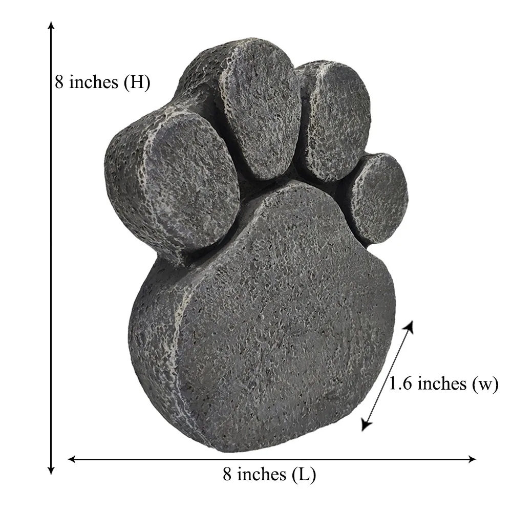 Personalized Pet Memorial Stone Indoor Outdoor for Garden Backyard Marker Loss of Pet Gift Paw Print Pet Tombstone JSYS