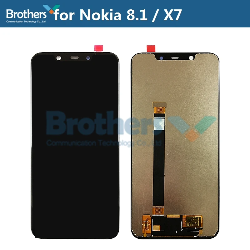 LCD Screen for Nokia 8.1 X7 LCD Display for Nokia X7 8.1 LCD Assembly Touch Screen Digitizer Phone Replacement Part Tested Work