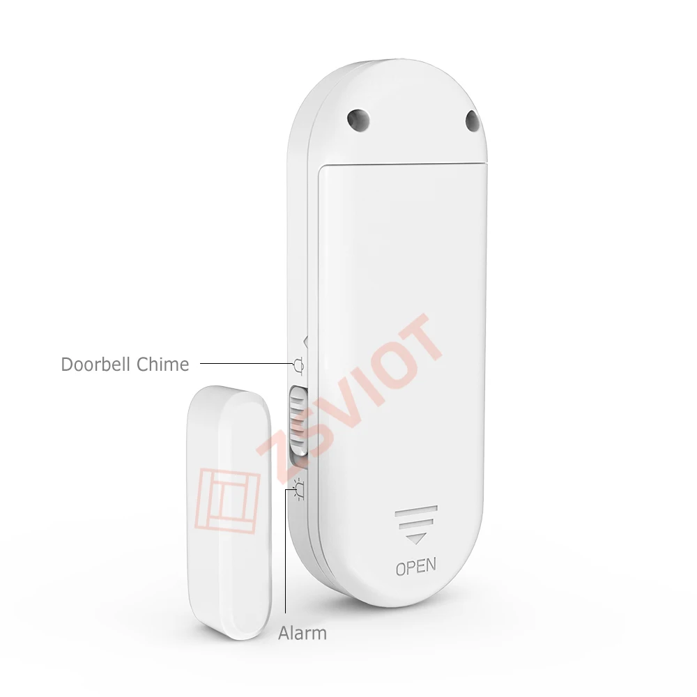 Tuya WiFi Door sensor Build-in buzzle wireless Magnetic window detector Magnet switch open alarm smart life App Alexa Google