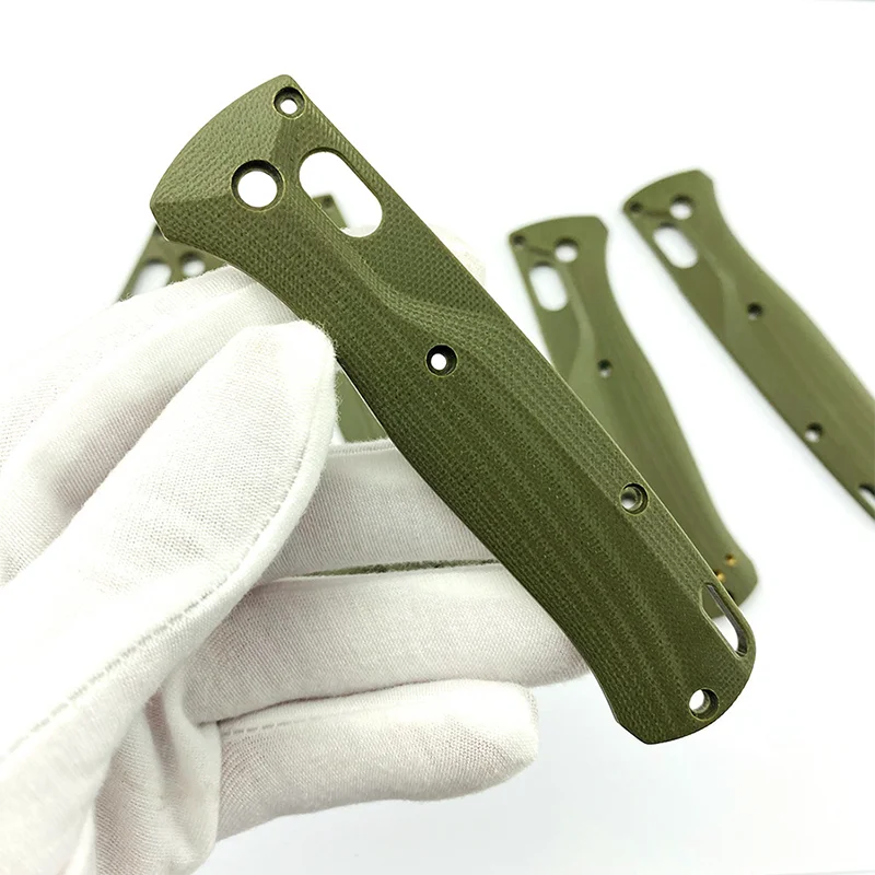 1 Pair G10 Folding Knife Handle Grip Patch Scales for Benchmade Bugout 535 Knives Butterfly DIY Making Repair Accessories Parts