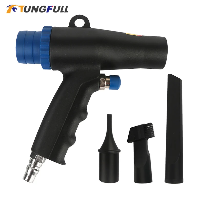 Air Vacuum Blow Gun 2 In 1 Blowing Vacuum Cleaner Pneumatic Dust Suction Vacuum Cleaner Tools Duster Energy-saving Pistol Type