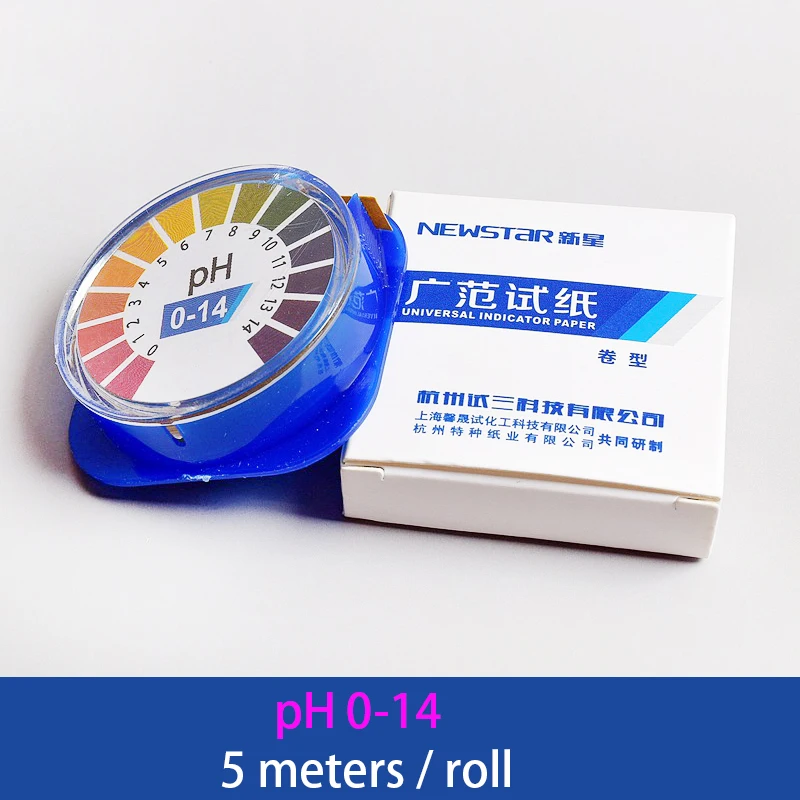 5m/Roll Laboratory pH Test Paper Universal Acid and Alkaline pH Test Strips pH Soil Amniotic Fluid Urine Fish Tank Test Paper