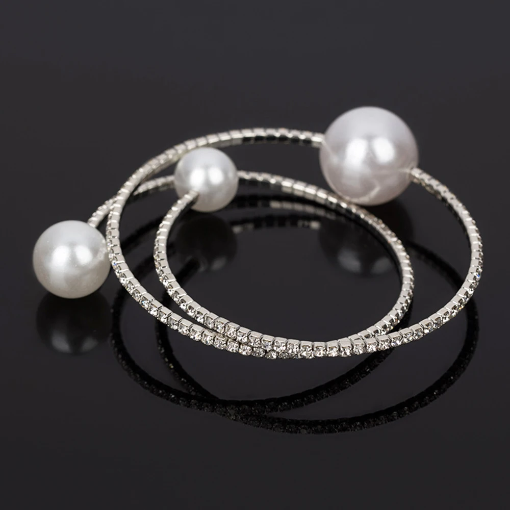 AINAMEISI Fashion Pearl Beads Crystal Bracelet Bridal Jewelry Wedding Prom Bracelets & Bangles for Women Accessories