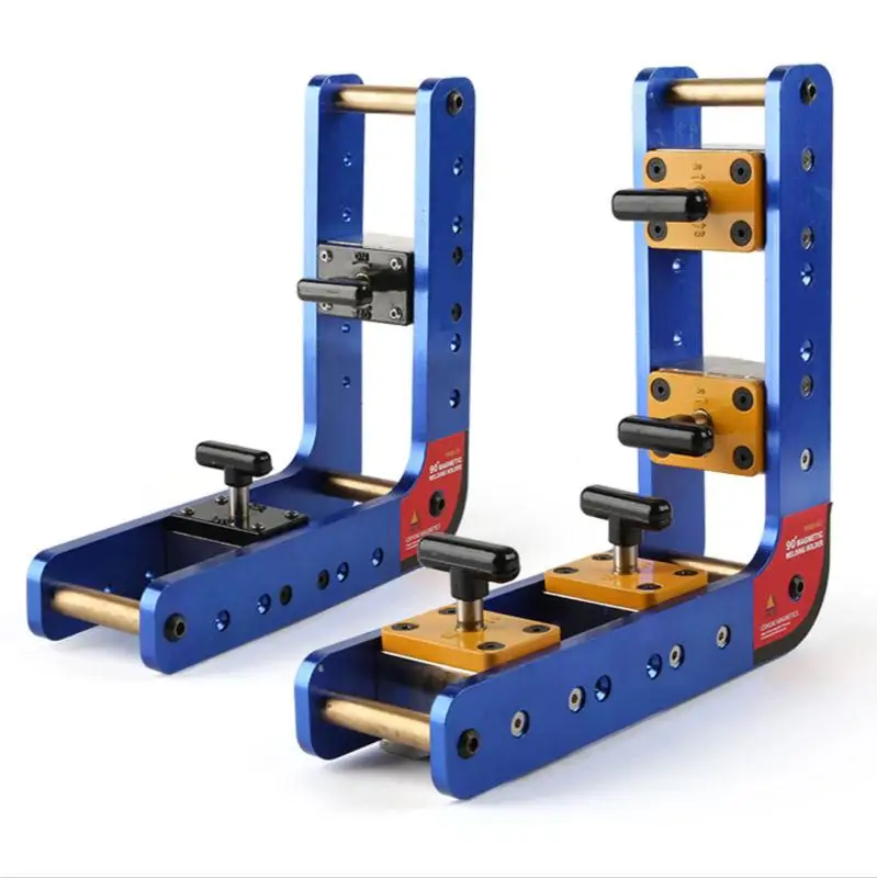 WM8 Fixer Las Magnetik Sudut Kanan 90 Derajat Alat Perakitan Klem Magnet Kuat Pemosisian Pengelasan Listrik Magnetik