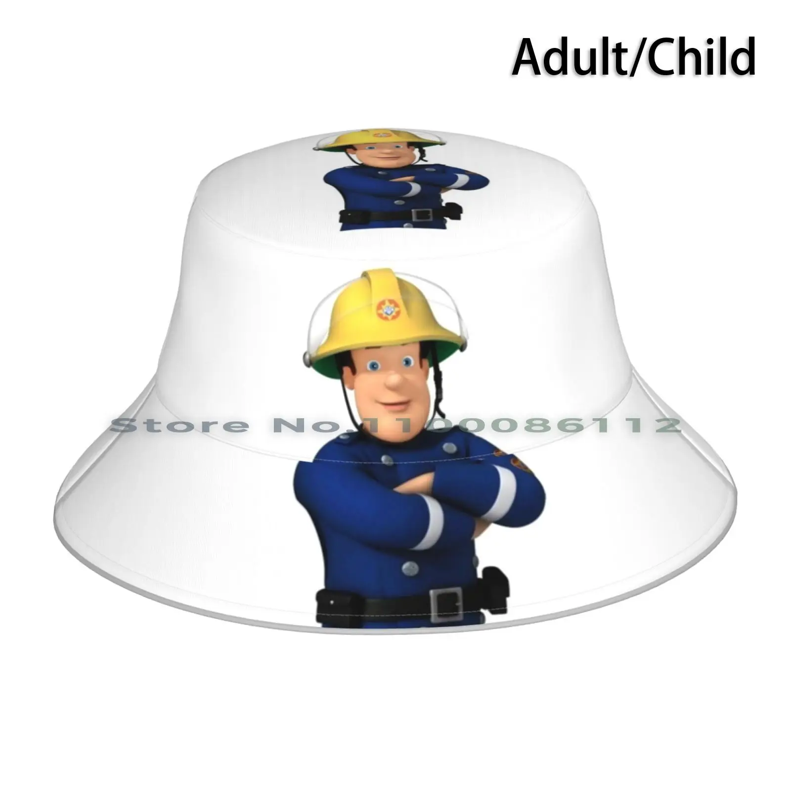 Fireman Sam Design Bucket Hat Sun Cap Fireman Sam Kids Birthday Ponty Pandy Trolls World Tour Cbeebies Kids Tv Childrens Tv