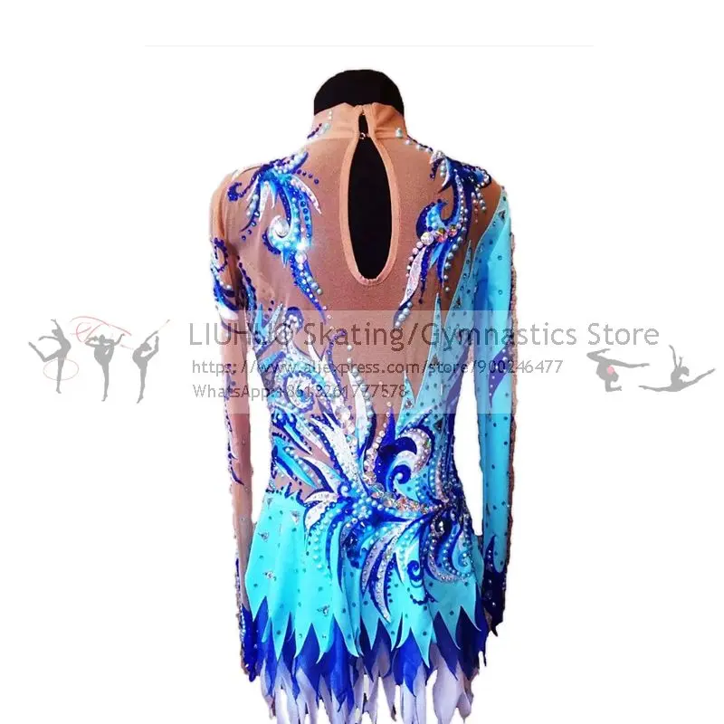 Figure Skating Dress Girls Teens Rhythmic Leotards New Design Kids Ice Skating Dress Leotard Artistic College Costume Multicolor