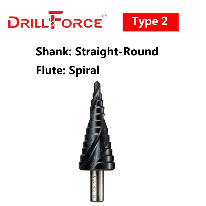 Imagem -03 - Drillforce Cobalto Passo Broca Bits Hssco M35 Tiain Espiral Reta Sulcada Hex Rápida Mudança Haste Cortador de Furo de Aço Inoxidável