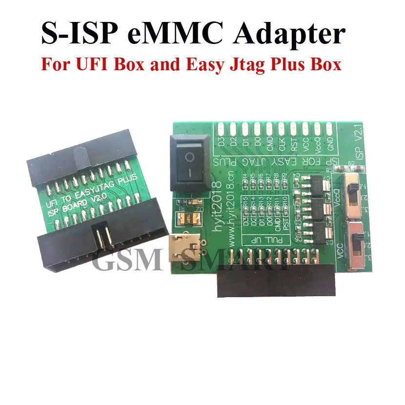 S-ISP eMMC Adapter ISP read-write tool EMMC works with Z3X Easy Jtag or UFI Box to improve stability performance（ Random color