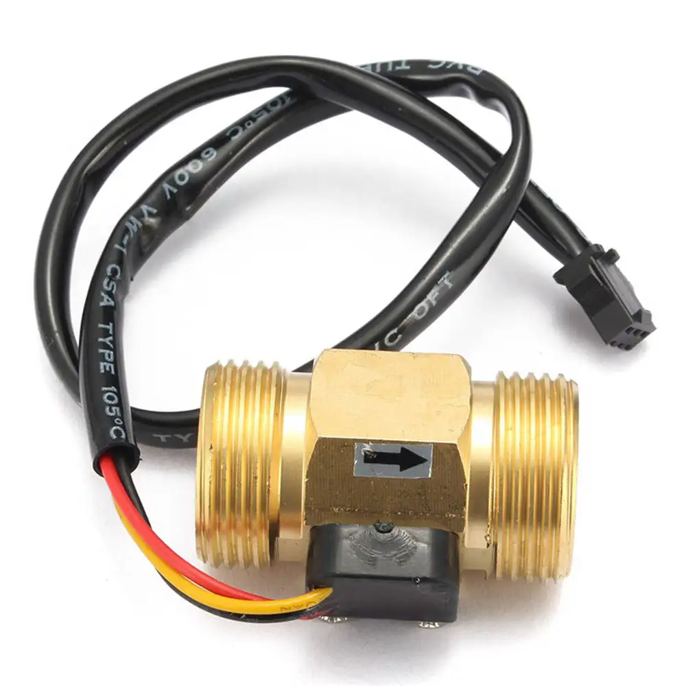 1.8-sensor de fluxo de água 5.5vdc consumo de baixa potência bsp g3/4 "USC-HS43TI turbinemeter 2-45l/min turbina flowmeter isentrol