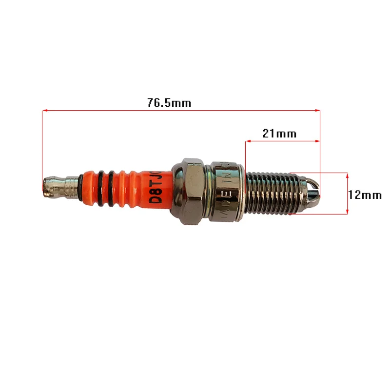 High Performance Motorcycle Iridium 10mm Spark Plug D8TJC For 50CC-150CC For Atv GY6 50cc 110cc 125cc 150cc Motorcycle Plug