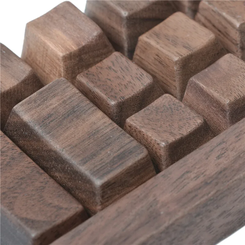 Handmade Walnut Keycaps For Cherry Mx Mechanical Keyboard Solid Walnut Wood Keycaps Custom Keycap Keys SpaceBar  Enter BackSpace