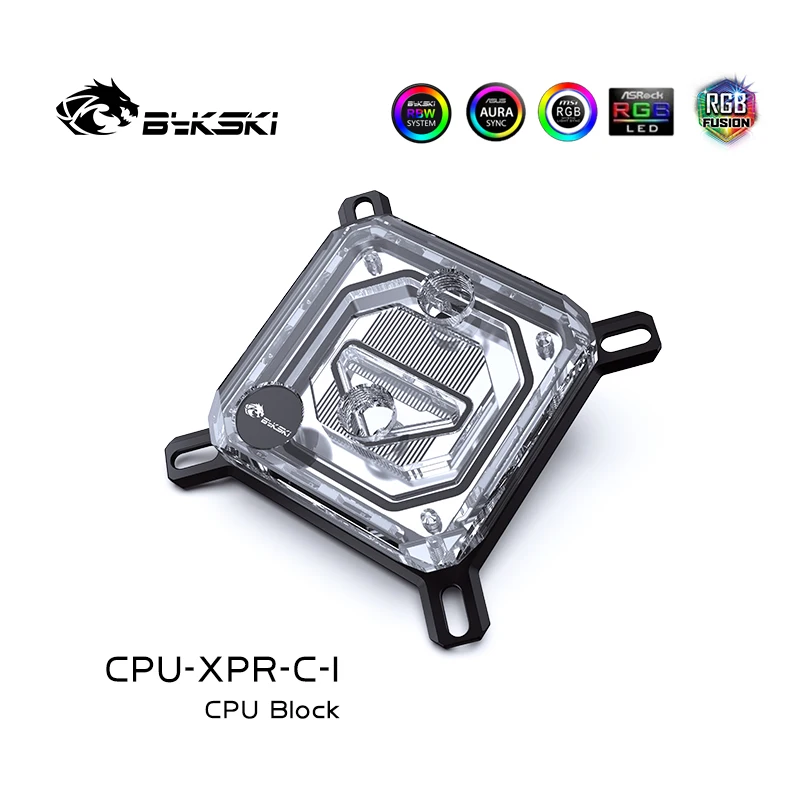 Bykski CPU Water Block Per INTEL LGA 1700 115X 2011 /AMD AM4 Ryzen 3/5/7/9 X470 X570, CPU di raffreddamento dell'acqua CPU-XPR-C-I / CPU-XPR-C-M