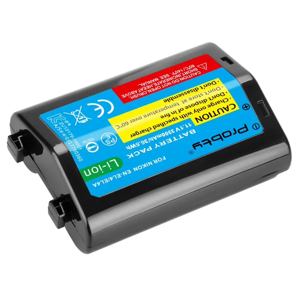 3300mAh EN-EL4 EN-EL4A Battery for Nikon D2H D2Hs D2X D2Xs D3 D3S F6 MH-21 ENEL4 ENEL4A EN EL4A EN EL4 Battery