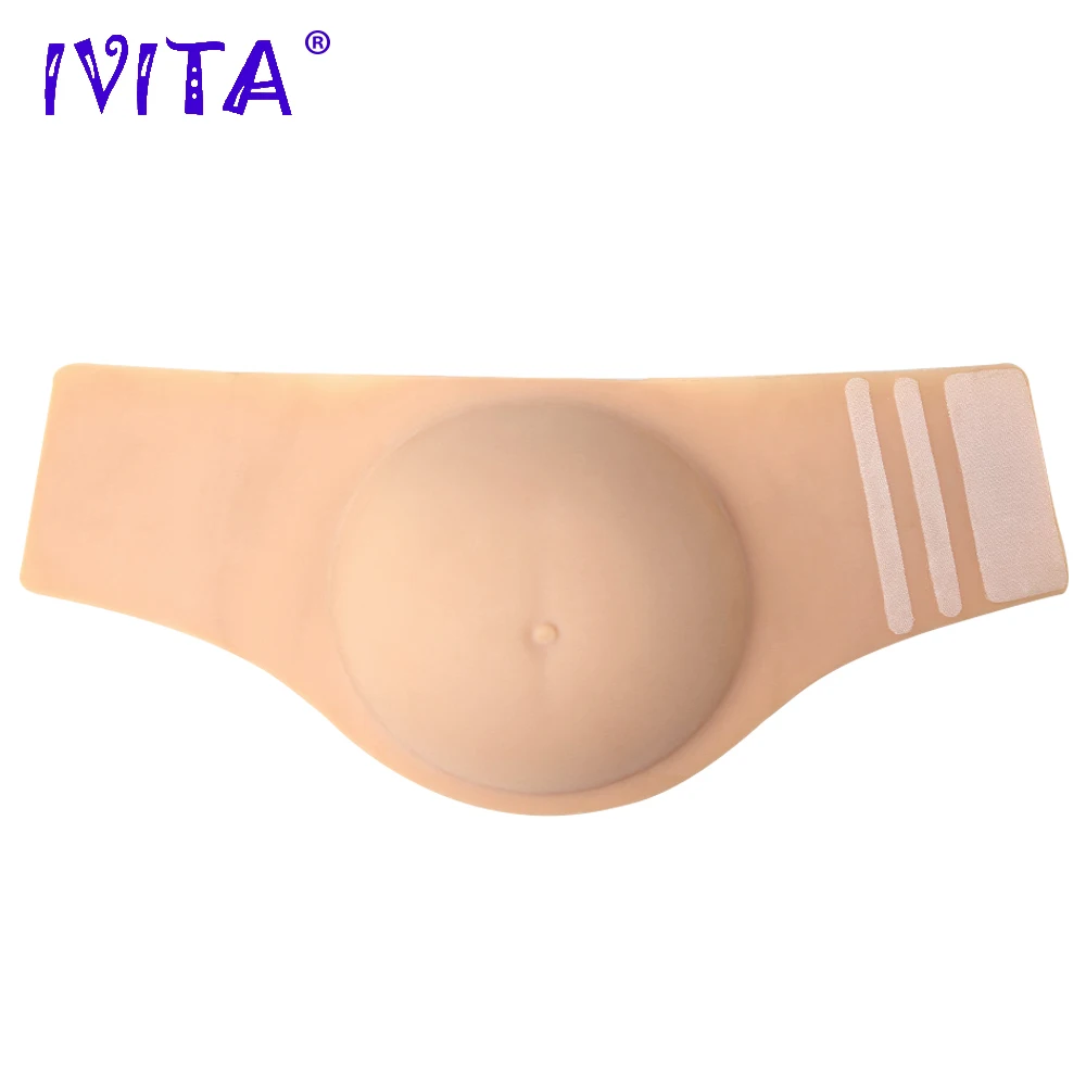 IVITA Original Artificial Silicone Fake Pregnancy Belly Realistic Silicone Belly for Crossdresser Shemale Belly Cosplay
