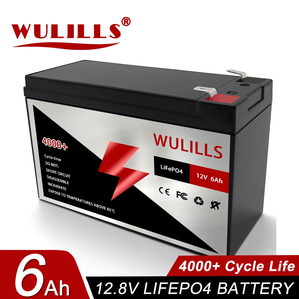 

4000 Cycles12V 6Ah LiFePo4 Battery Low Self-Discharge lifepo4 Rechargeable battery for Kid Scooters fishing solar fast shipping