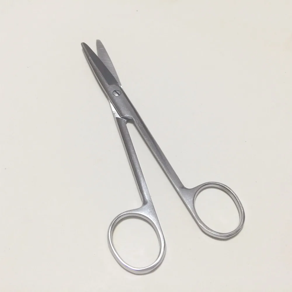 Stainless Steel Surgical Scissors Laboratory Medical Household Tissue Scissors Straight Round For Practice Using 12.5/14/16/18cm