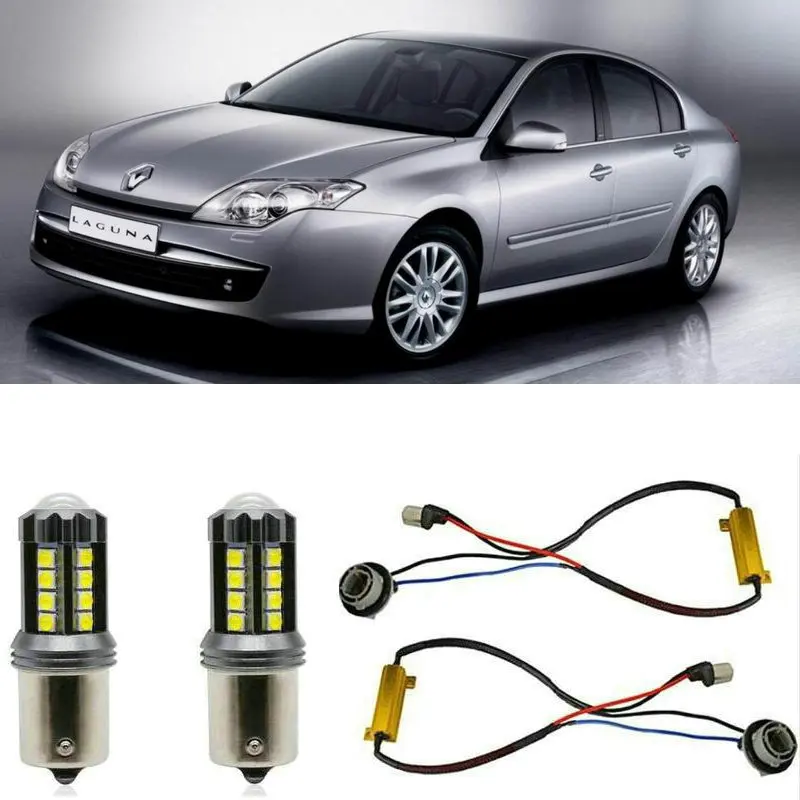 

Fog lamps for RENAULT LAGUNA 3 III BT0/1 Stop lamp Reverse Back up bulb Front Rear Turn Signal error free 2pc