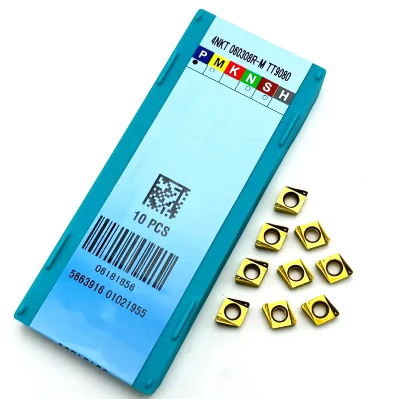 4NKT060308R M TT9080 Inserto in Metallo Duro Utensile di Tornitura in Metallo Taegutec Cnc Utensili di Tornitura Carburo di Tungsteno 4NKT 060308R Utensili da Taglio