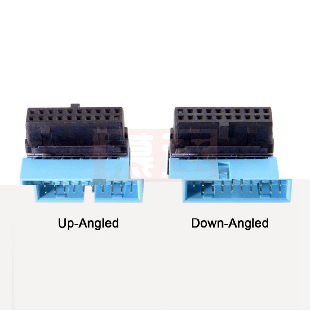 USB 3.0 20pin Männlich zu Weiblich Verlängerung Adapter Abgewinkelt 90 Grad dla płyty głównej