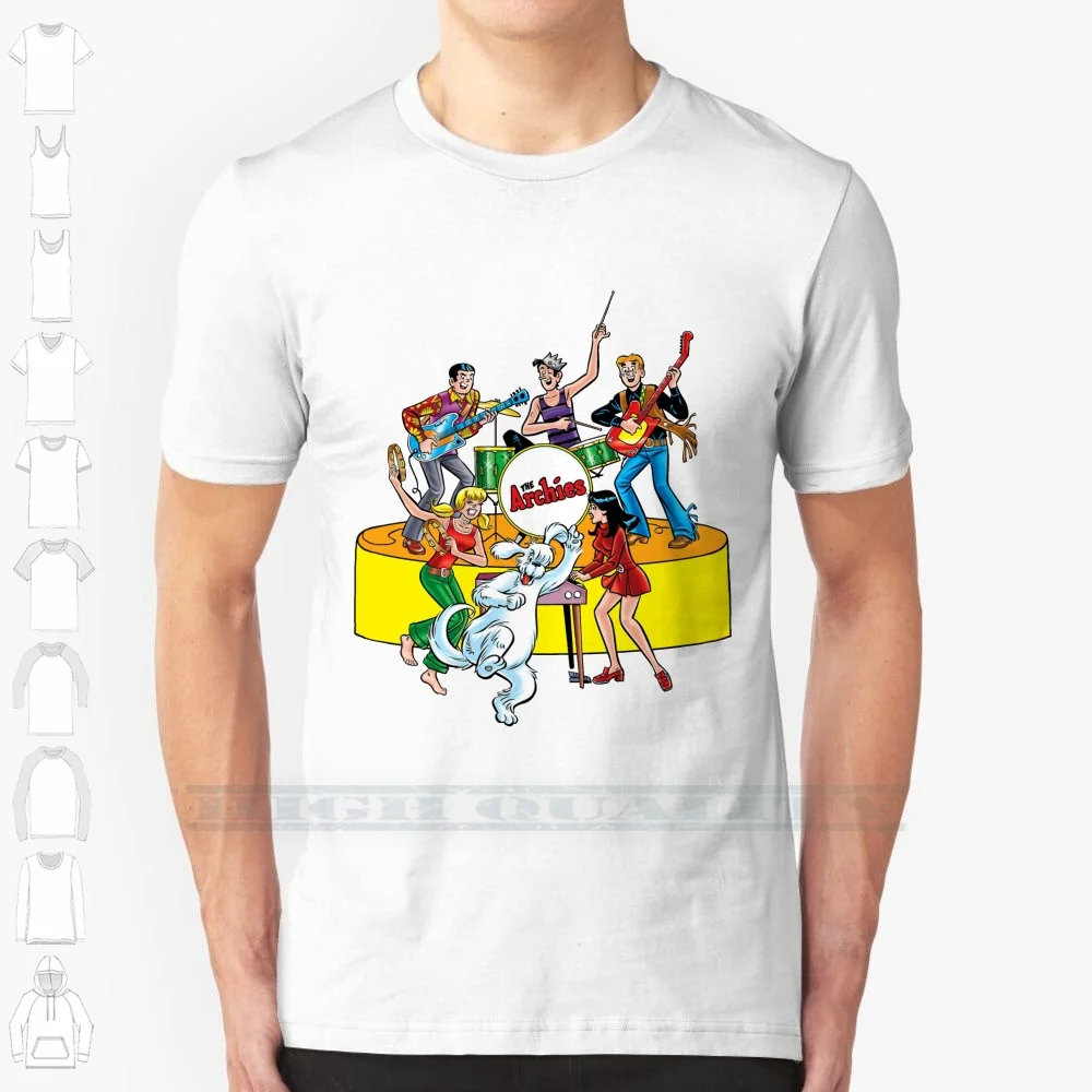 The Archies Rock Stars 100% Cotton T Shirt The Archies Rock Stars 1970s Music Band Animation Comic Caricature Show Legend Song