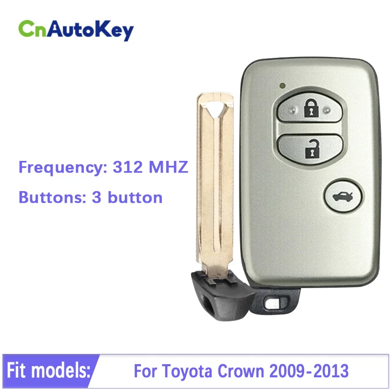 

CN007215 3 Button Aftermarket Smart Toyota Key Crown 2009-2013 312FSK PCB Board Number 271451 - 5000 271451-52900