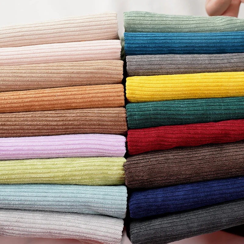 150cmx50cm Thick Soft Wear-resistant Solid Color Corduroy Fabric Shirt Jacket Pants Padded Jacket Sofa Corduroy Clothing Fabric