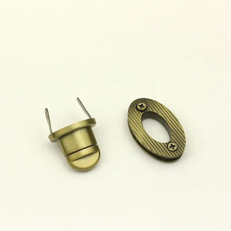 10Pcs 36x22mm Oval Metal Twist Locks for Handbag Closure Lock Snap Purse Clasp Buckles Handmade Bag Accessory DIY Leather Craft