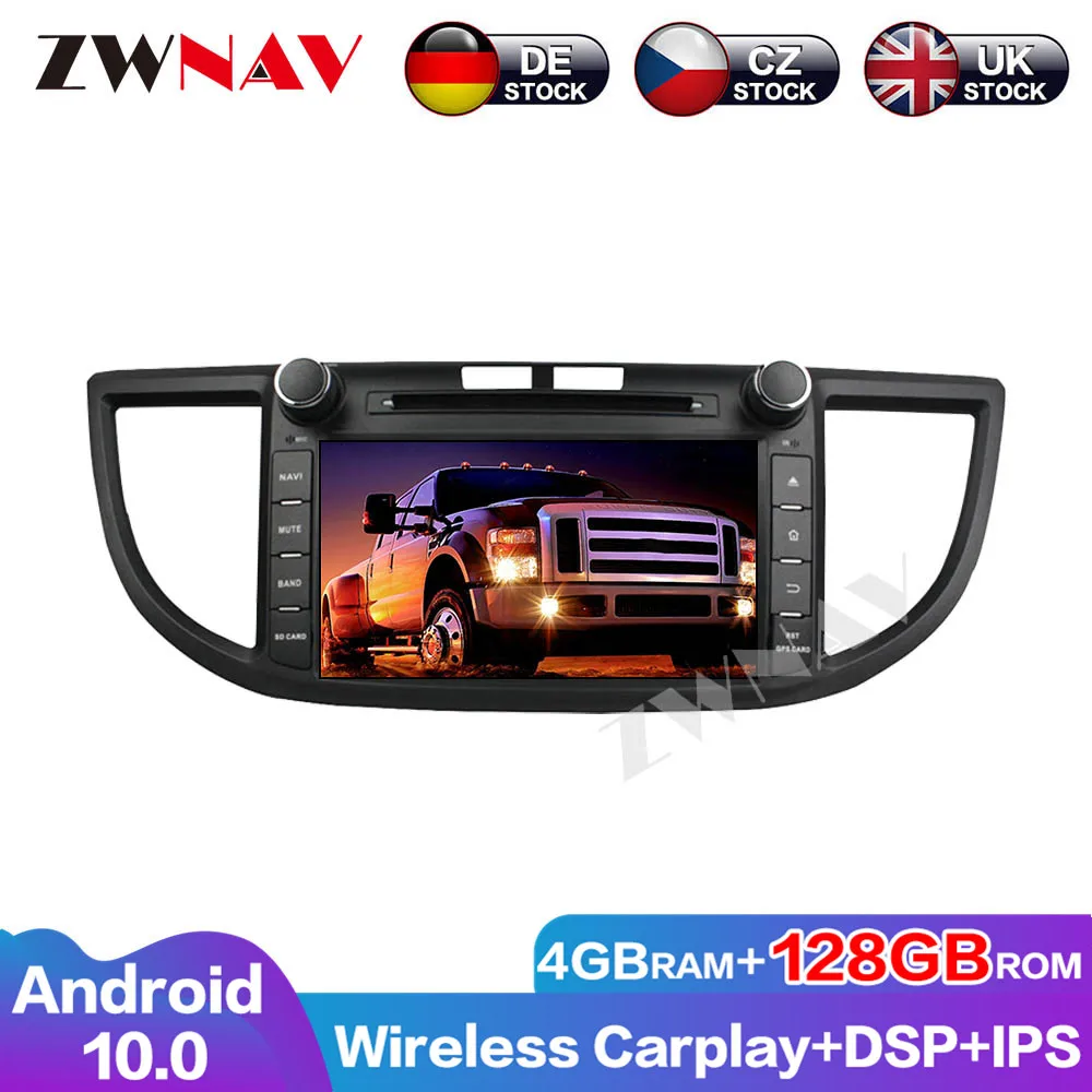 Touch Screen Car DVD Player 128G Carplay Radio Android 10 Audio Navigations GPS For Honda CRV 2012 Head Unit Stereo Multimedia