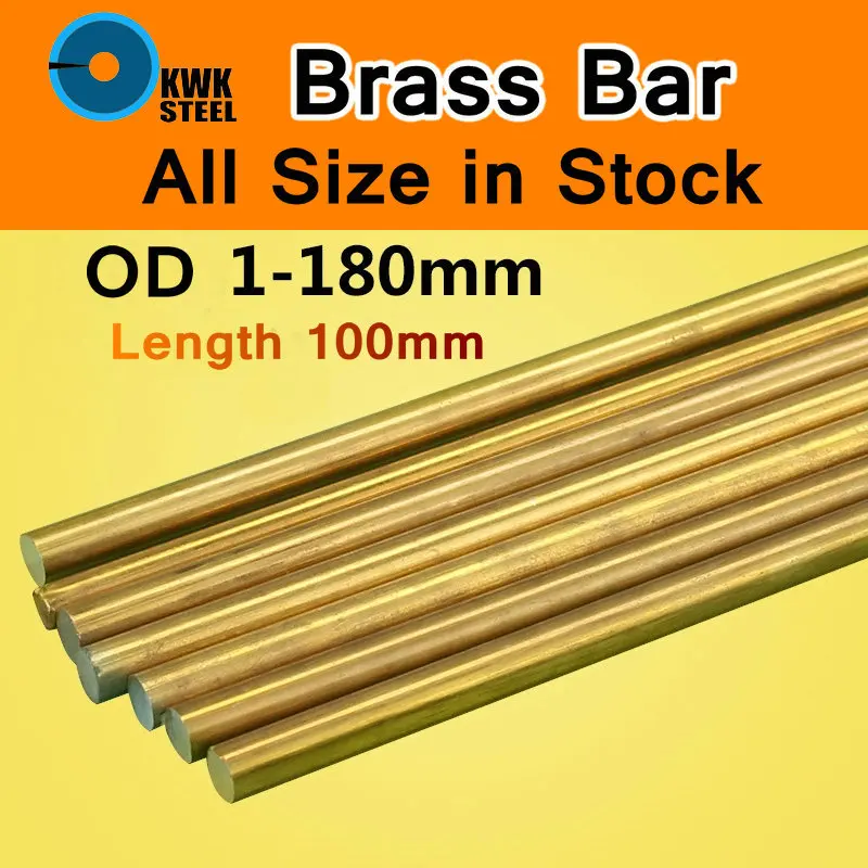 

Brass Bar Round Grade of ASTM C28000 CuZn40 CZ109 C2800 H59 H62 Bars Shaft Stick Cu DIY Material CNC Mould Machine 100mm Length